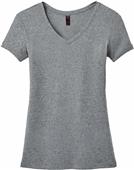 District Made Ladies Mini Rib V-Neck Tee Shirt