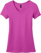 District Made Ladies Mini Rib V-Neck Tee Shirt
