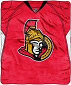Northwest NHL Senators Raschel Jersey Plush Throw Northwest NHL Senators Raschel Jersey Plush Throw