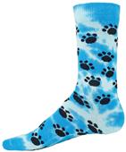 Red Lion Tie Dye Paws Crew Socks - Closeout Red Lion Tie Dye Paws Crew Socks - Closeout