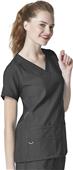 WonderWink Mock Wrap Knit Panel Scrub Top WonderWink Mock Wrap Knit Panel Scrub Top