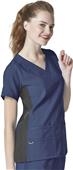 WonderWink Mock Wrap Knit Panel Scrub Top WonderWink Mock Wrap Knit Panel Scrub Top