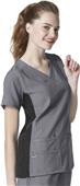 WonderWink Mock Wrap Knit Panel Scrub Top WonderWink Mock Wrap Knit Panel Scrub Top