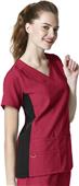 WonderWink Mock Wrap Knit Panel Scrub Top WonderWink Mock Wrap Knit Panel Scrub Top