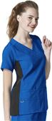 WonderWink Mock Wrap Knit Panel Scrub Top WonderWink Mock Wrap Knit Panel Scrub Top