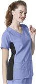 WonderWink Mock Wrap Knit Panel Scrub Top WonderWink Mock Wrap Knit Panel Scrub Top