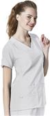 WonderWink Mock Wrap Knit Panel Scrub Top WonderWink Mock Wrap Knit Panel Scrub Top