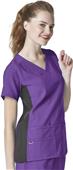 WonderWink Mock Wrap Knit Panel Scrub Top WonderWink Mock Wrap Knit Panel Scrub Top