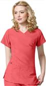 WonderWink Easy Fit Shirred Fashion Wrap Scrub Top WonderWink Easy Fit Shirred Fashion Wrap Scrub Top