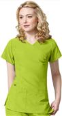 WonderWink Easy Fit Shirred Fashion Wrap Scrub Top WonderWink Easy Fit Shirred Fashion Wrap Scrub Top