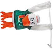 BSI NCAA Miami Hurricanes 3D Mascot Car Flag
