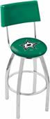 NHL Dallas Stars Swivel Back Blk/Chrome Bar Stool NHL Dallas Stars Swivel Back Blk/Chrome Bar Stool
