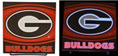 Illumasport Univ of Georgia Light Up Car Sticker