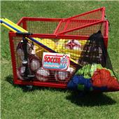 Soccer Wall Big Red Manchester Soccer Ball Cart Soccer Wall Big Red Manchester Soccer Ball Cart