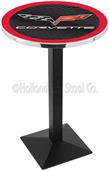 Holland Corvette C6 Square Base Pub Table (Bk Top) Holland Corvette C6 Square Base Pub Table (Bk Top)