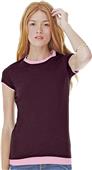 Bella Womens Sheer Short Sleeve 2 In1 Tee-Closeout