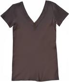 Bella Women Sheer Jersey Double V Tee-Closeout