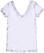 Bella Women Sheer Jersey V-Neck T-Shirt Top Bella Women Sheer Jersey V-Neck T-Shirt Top