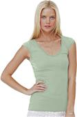 Bella+Canvas Sheer Mini Rib Deep V-Neck Tee Bella+Canvas Sheer Mini Rib Deep V-Neck Tee