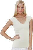 Bella+Canvas Sheer Mini Rib Deep V-Neck Tee Bella+Canvas Sheer Mini Rib Deep V-Neck Tee