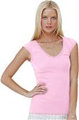 Bella+Canvas Sheer Mini Rib Deep V-Neck Tee Bella+Canvas Sheer Mini Rib Deep V-Neck Tee