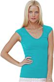 Bella+Canvas Sheer Mini Rib Deep V-Neck Tee Bella+Canvas Sheer Mini Rib Deep V-Neck Tee