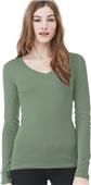 Bella+Canvas Sheer Mini Rib Long Sleeve V-Neck Tee Bella+Canvas Sheer Mini Rib Long Sleeve V-Neck Tee