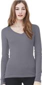 Bella+Canvas Sheer Mini Rib Long Sleeve V-Neck Tee Bella+Canvas Sheer Mini Rib Long Sleeve V-Neck Tee