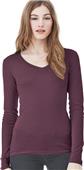 Bella+Canvas Sheer Mini Rib Long Sleeve V-Neck Tee Bella+Canvas Sheer Mini Rib Long Sleeve V-Neck Tee