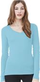 Bella+Canvas Sheer Mini Rib Long Sleeve V-Neck Tee Bella+Canvas Sheer Mini Rib Long Sleeve V-Neck Tee