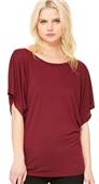 Bella+Canvas Womens Flowy Draped Sleeve Dolman Tee Bella+Canvas Womens Flowy Draped Sleeve Dolman Tee