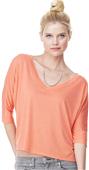 Bella+Canvas Flowy Half-Sleeve Cropped V-Neck Tee Bella+Canvas Flowy Half-Sleeve Cropped V-Neck Tee