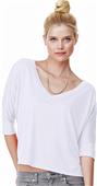 Bella+Canvas Flowy Half-Sleeve Cropped V-Neck Tee Bella+Canvas Flowy Half-Sleeve Cropped V-Neck Tee