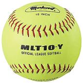 Markwort Yellow 10" Leather Cork Core Softballs Markwort Yellow 10" Leather Cork Core Softballs