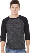Bella+Canvas Unisex 3/4 Sleeve Baseball Tee Bella+Canvas Unisex 3/4 Sleeve Baseball Tee