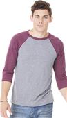 Bella+Canvas Unisex 3/4 Sleeve Baseball Tee Bella+Canvas Unisex 3/4 Sleeve Baseball Tee