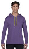 Anvil Adult Long Sleeve Unlined Hooded Tee Anvil Adult Long Sleeve Unlined Hooded Tee