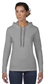 Anvil Women's Missy Fit Long Sleeve Hooded Tee Anvil Women's Missy Fit Long Sleeve Hooded Tee
