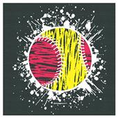 Image Sport Softball Scribble Crew Sweatshirt