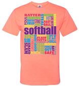 Image Sport Softball Words T-Shirt Image Sport Softball Words T-Shirt