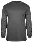 Badger Sport Pro Heather Long Sleeve Tee Shirt Badger Sport Pro Heather Long Sleeve Tee Shirt