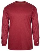Badger Sport Pro Heather Long Sleeve Tee Shirt Badger Sport Pro Heather Long Sleeve Tee Shirt