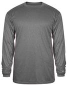 Badger Sport Pro Heather Long Sleeve Tee Shirt Badger Sport Pro Heather Long Sleeve Tee Shirt