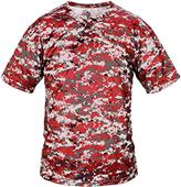 Badger B-Core Digital Camo Placket Baseball Shirt Badger B-Core Digital Camo Placket Baseball Shirt