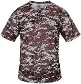 Badger B-Core Digital Camo Placket Baseball Shirt Badger B-Core Digital Camo Placket Baseball Shirt