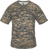 Badger B-Core Digital Camo Placket Baseball Shirt Badger B-Core Digital Camo Placket Baseball Shirt