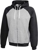 Pennant Raglan Shoulder Old School Zip Hoodie