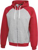 Pennant Raglan Shoulder Old School Zip Hoodie