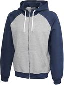 Pennant Raglan Shoulder Old School Zip Hoodie
