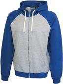 Pennant Raglan Shoulder Old School Zip Hoodie